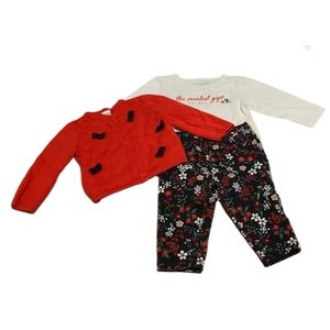 Carter's The Sweetest Gift of All 3pc Baby Holiday Outfit 6m